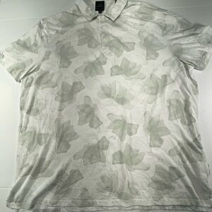 ARMANI EXCHANGE White Floral Polo Shirt Men’s Size: XXL